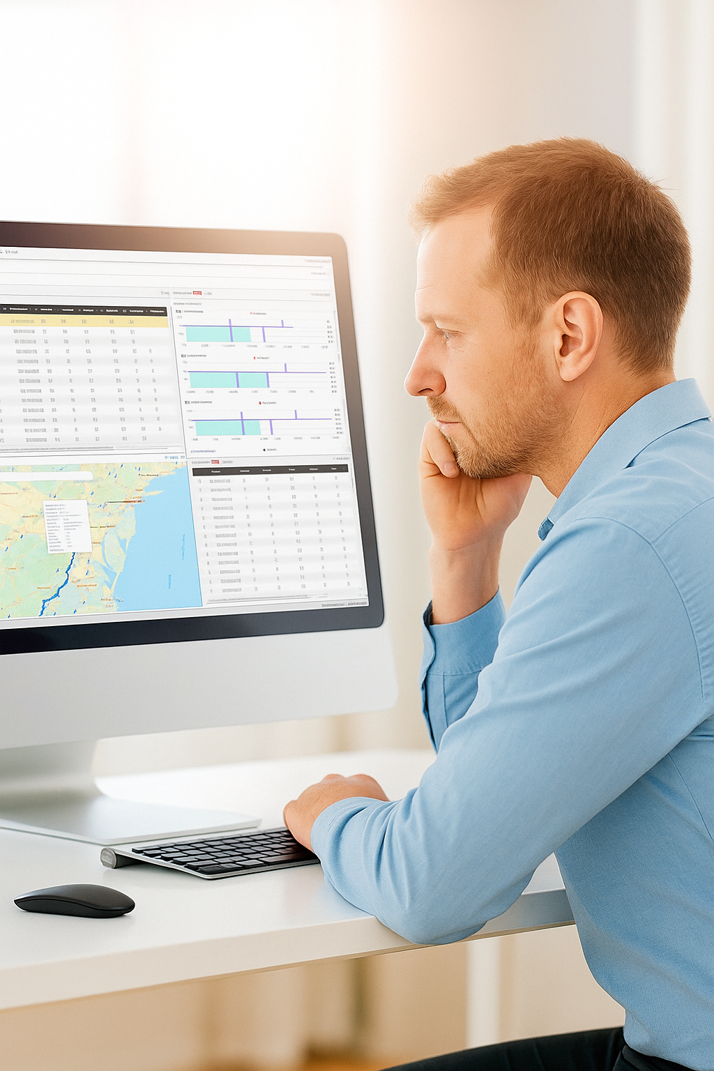 Operador usando EstaciónGPS